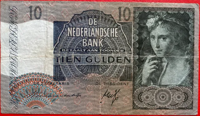 🇳🇱 Niederlande 10 Gulden Banknote 1940