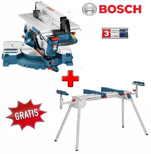 Bosch Gtm12Jl + Cavalletto Gta2600 Sega Circolare Da Banco Combinata Troncatrice