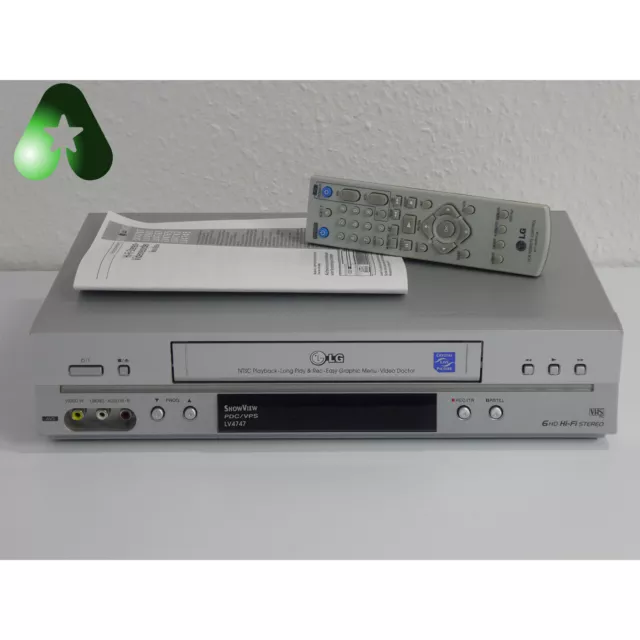 Videorekorder LG LV4747 VHS Recorder 6 Kopf HiFi-Stereo TOP Wie Neu 12M.Garantie