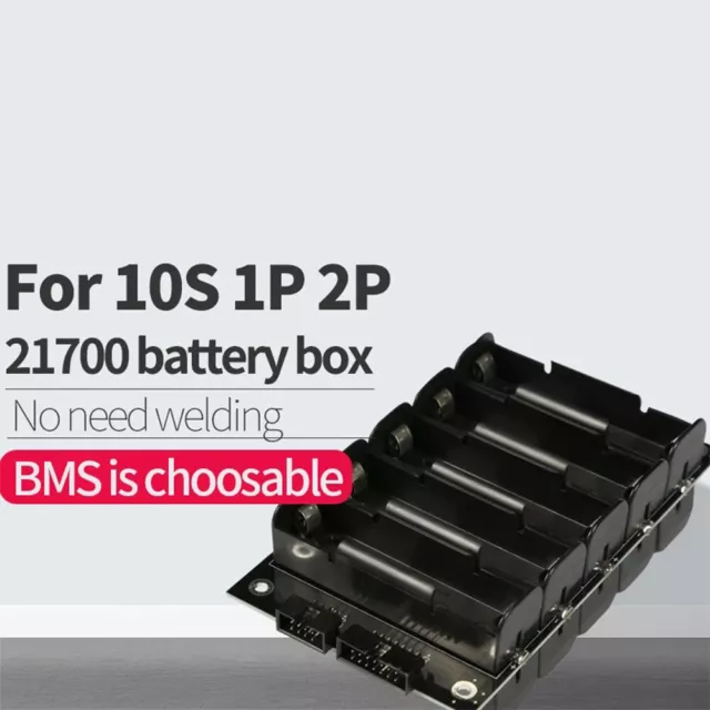 21700 Battery Case 10S1P Holder  25A/50A BMS Pack Battery Power Supply Wall Box.