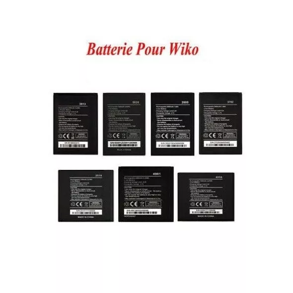 Batterie De Remplacement Wiko - Batterie D'Origine Wiko - Modeles au Choix