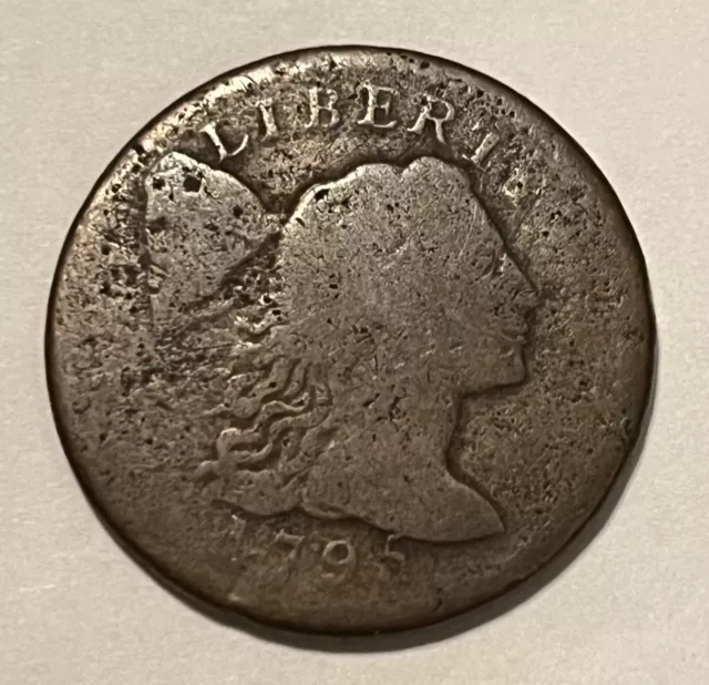 1795 Flowing Hair Large Cent , plain edge, scarce