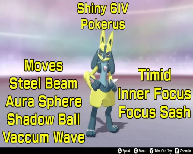 ✨ Shiny Lucario ✨ Pokemon Sword and Shield Perfect IV🚀Fast Delivery🚀