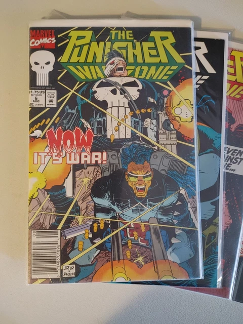 THE PUNISHER WAR ZONE - Vol. 1 #6-8 & 12 - September 1992 - Marvel Comics  (Z7) 2