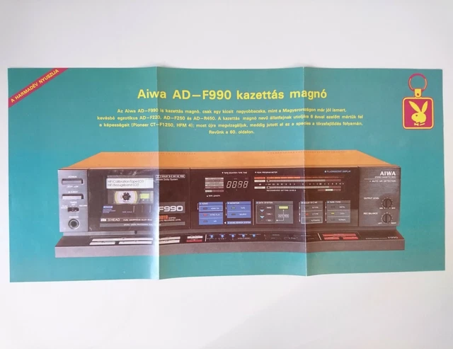 AIWA AD-F990 VINTAGE HiFi Deck Poster 1980s Hungary, Europe £21.00 ...