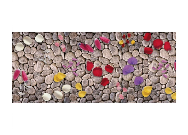 Tappeto Runner Antiscivolo Passatoia Cucina Antimacchia Digitale Petals