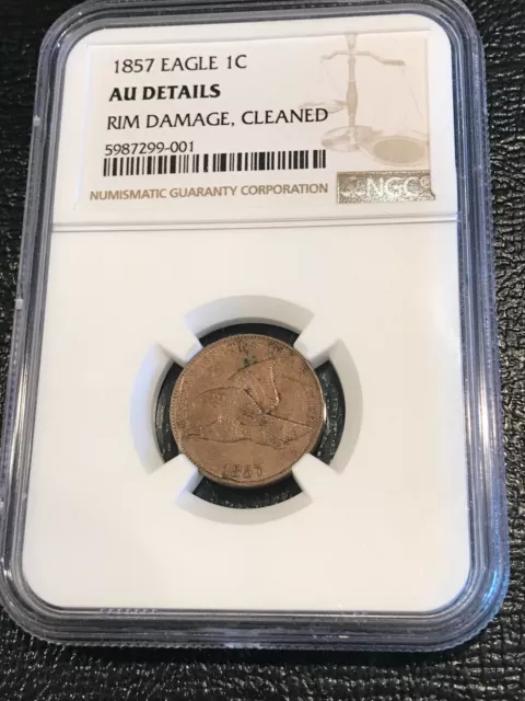 Ngc Au Details 1857 1C Flying Eagle Cent-Sep444