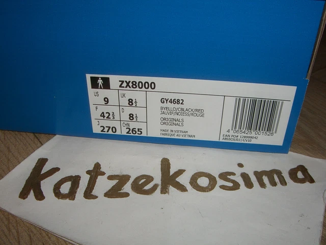 ADIDAS ZX 8000 Bring Back "Germany" 42 2/3 US 9 NEW berlin union bape aqua azx 5