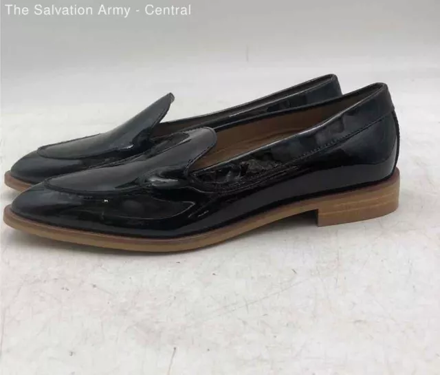 Everlane Womens Black Patent Leather Pointed Toe Slip-On Loafer Shoes Size 7.5