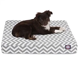 Majestic Pet 78899551228 Gray Chevron Small Orthopedic Memory Foam Rectangle Dog