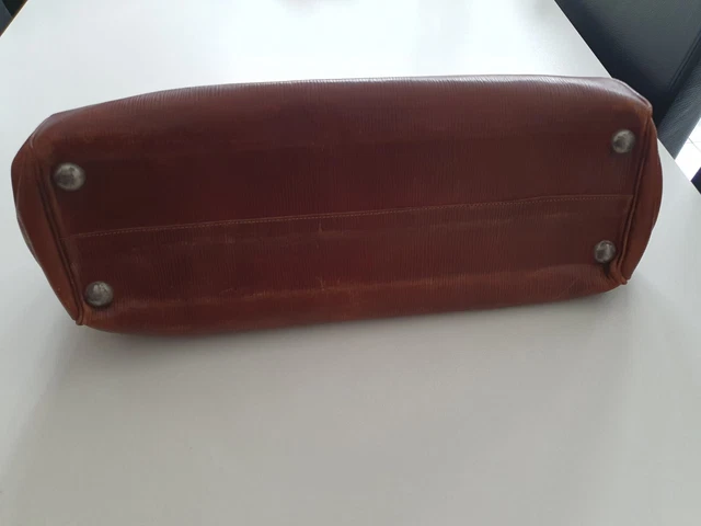 Alte Hebammentasche * Arzttasche * Leder * Guter Zustand 7