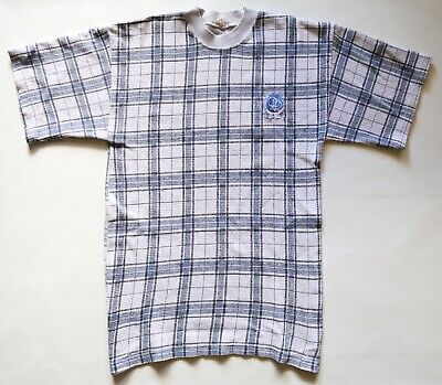 L QPR QUEENS PARK RANGERS 80s 1980s CALCIO POLO JERSEY Tartan AMMIRAGLIO 