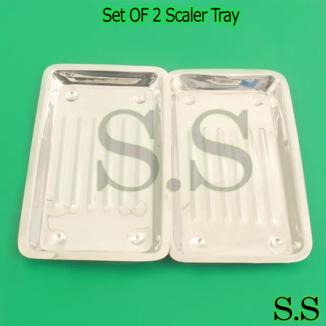 SET OF 2 Scaler Tray Dental Surgical Medical Instruments