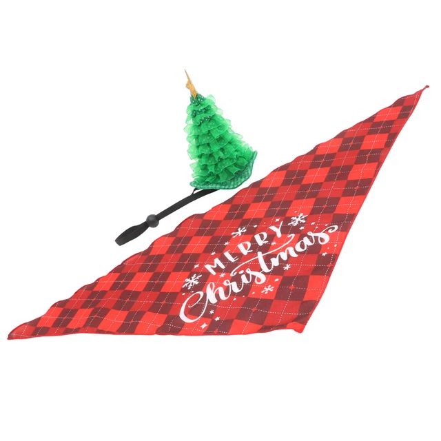 1 Juego Mascota Gorro de Navidad y Bandana, Cabecero Ligero Perro,