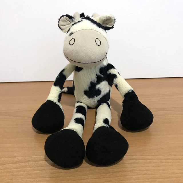 JELLYCAT MERRYDAY Cow Soft Black Cream Long Leg Beanie Vintage jellycat-merryday-cow-soft-black-cream-long-leg-beanie-vintage