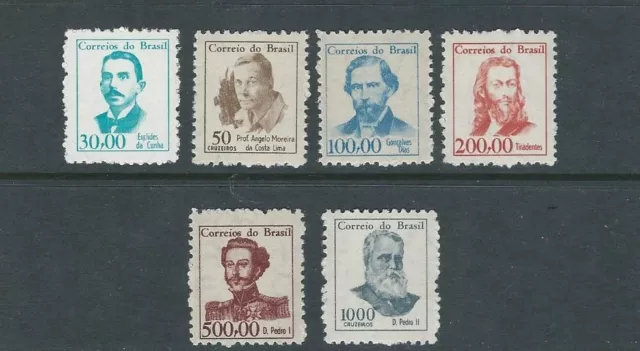 Brazil 1965-66 Dias, Da Cunha , Dom Pedro II (Scott 989-992a) VF MNH Frisch