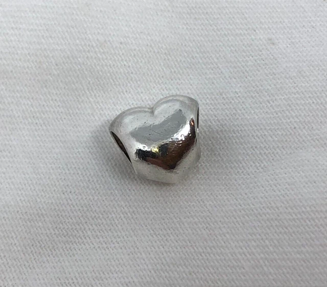 Authentic PANDORA Retired Sterling Silver Charm BIG SMOOTH HEART #790137
