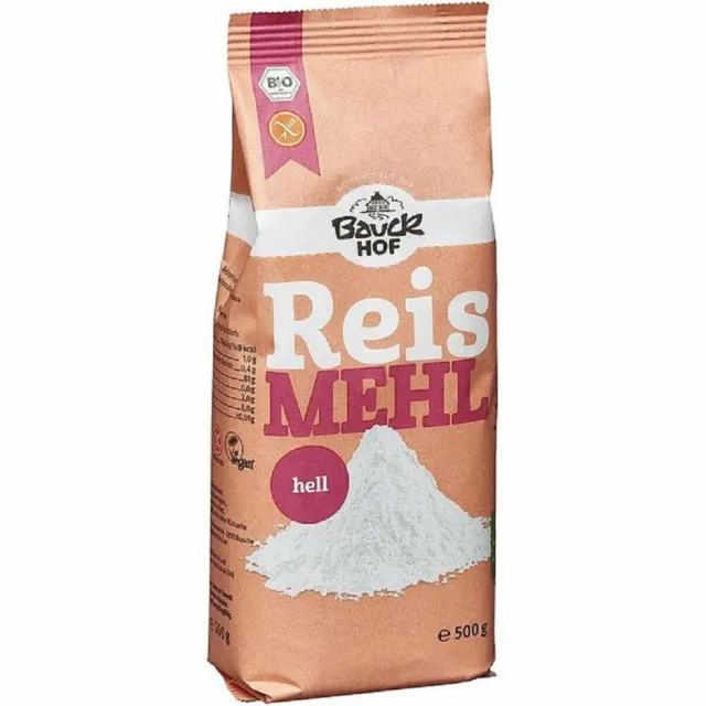 (7,18 EUR/kg) Bauckhof farina di riso biologica chiara - 500g