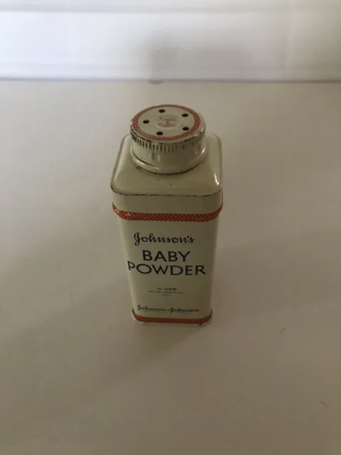 Vtg Johnson & Johnson’s Baby Powder Tin | Advertising Tin 1950s | 4oz | 4.5”BS35