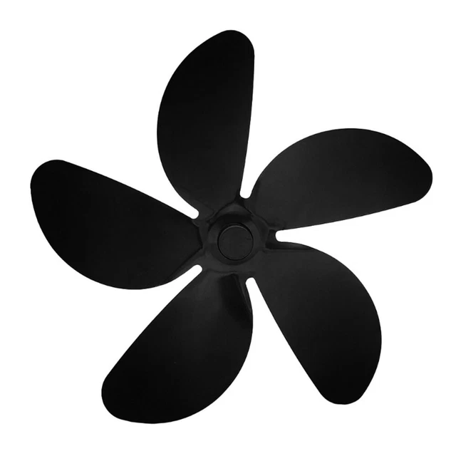 5-Blade Aluminum Alloy Fireplace Fan Blade Powered Stove Fan Blade Accessories