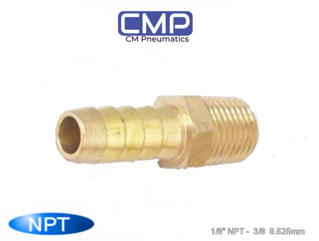 Brass Straight Barb Fitting – 1/8" Female NPT To 1/8" 3mm Hose ID