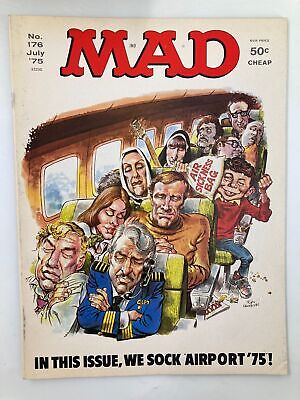 Mad Magazine July 1975 No. 176 We Sock Airport '75 FN Fine 6.0 No Label