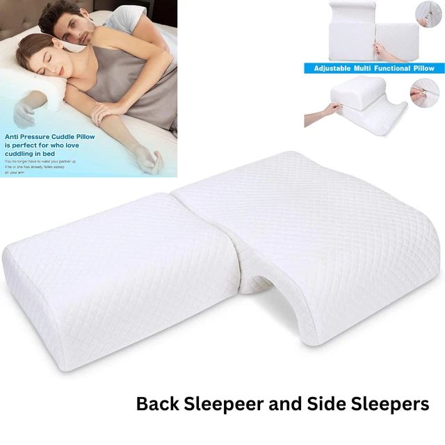 Homca Memory Foam Pillow For Couples - Adjustable Cuddle Pillow Anti Pressure Ar