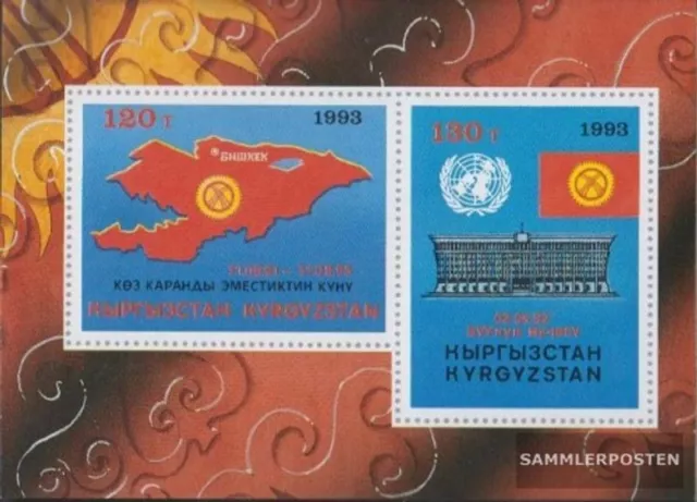 Kirgisistan Block3 (kompl.Ausg.) postfrisch 1994 Unabhängigkeit