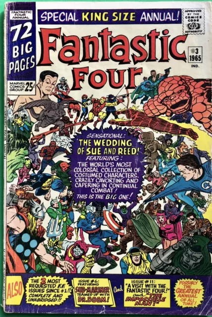Fantastic Four Annual #3 (1965) Hochzeit von Reed Richards & Sue Storm