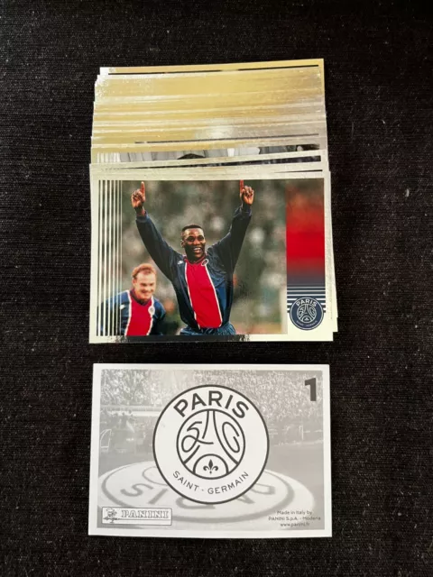 Lot 41 Stickers Panini Paris Sg 50 Ans Mint Original Backside Rare Brillantes