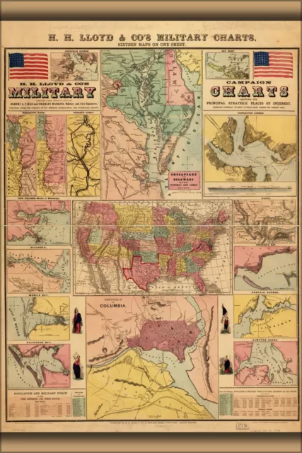 Poster, Many Sizes; Civil War Military Map Charts 1861