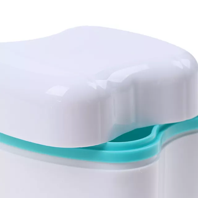 Denture False Teeth Storage Box Case With Filter Screen Dental Appliance Sp