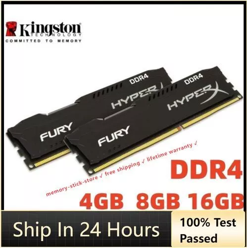 HyperX FURY DDR4 8GB 16GB 32GB 3200MHz PC4-25600 Desktop RAM Memory DIMM 288pins