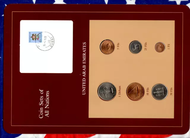Coin Sets of All Nations UAE United Arab Emirates UNC 1973-1984 15-4-1985