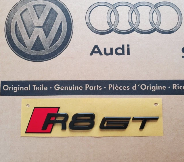 ORIGINAL AUDI R8 GT Logo Schriftzug Aufkleber Heckklappe Emblem schwarz ...