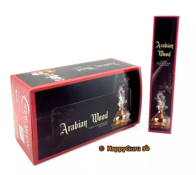 ‘Arabian Wood’ New Moon Incense Sticks Premium Masala 180gm (15g x 12) One Box