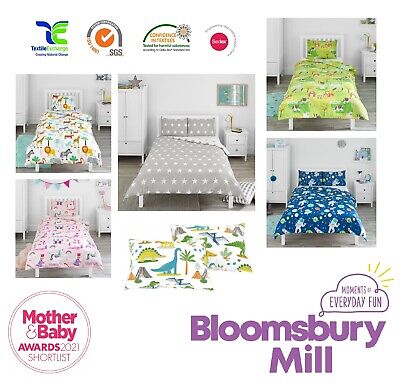 Childrens Duvet Cover Pillowcase Sets Toddler Cot Bed Kids Single Double Bedding