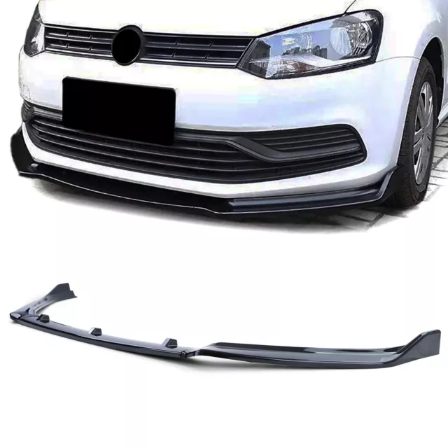 CUP Frontspoiler Lippe Schwarz Glanz für VW Polo 5 6C 14-17