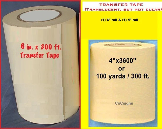 4" & 6" APPLICATION TRANSFER Paper TAPE 300' roll for Vinyl Cutter PLOTTER NEW