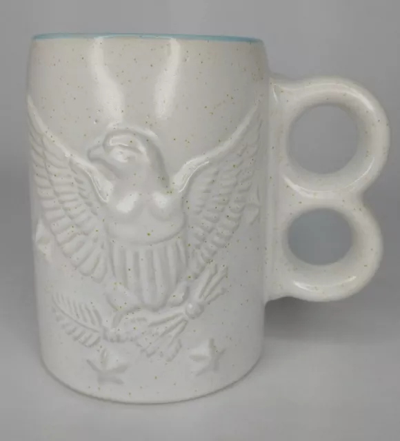 Chathum Pottery Eagle Seal Coffee Cup With 2 Finger Loop Handle