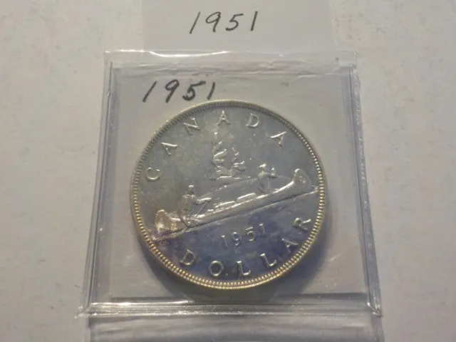 Canadian   Silver     1951    Dollar