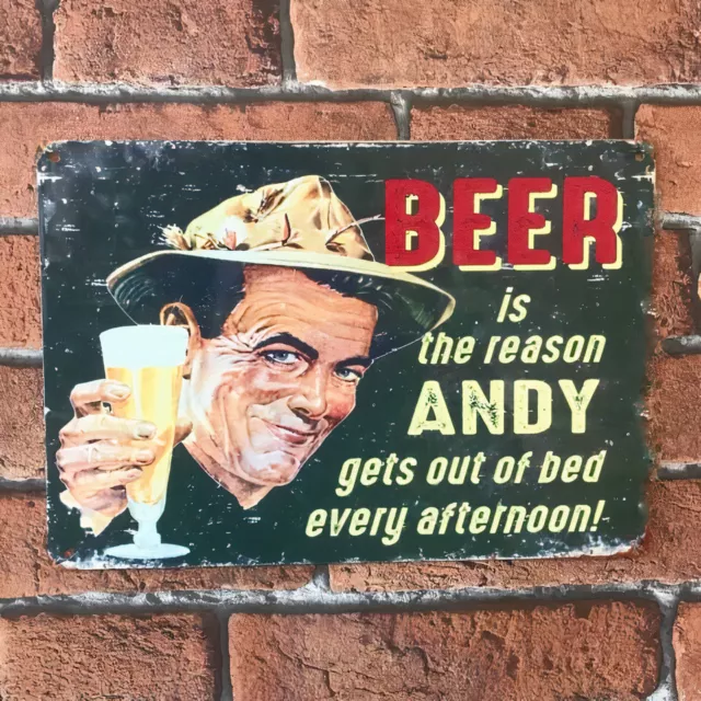 Bar Sign Personalised Fun Beer Sign Metal Man Cave Bar Garage Shed Workshop