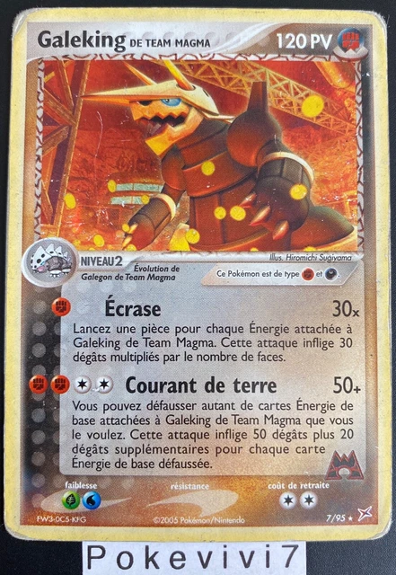 Carte Pokemon GALEKING 7/95 Holo Bloc EX Team Aqua VS Team Magma FR