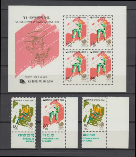 South Korea 1986 Olympic Games - Seoul 1988, South Korea Mini Sheet MNH