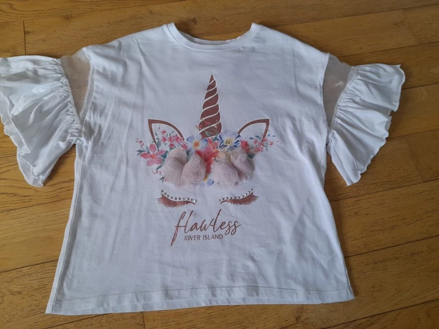 girls river island t-shirt bundle, age 9-10  2