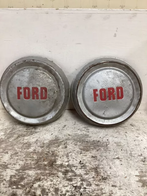 1957-1960 Ford F100 Painted Dog Dish Hubcaps