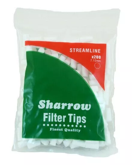 Sharrow Standard Streamline  Cigarette 200 Filter Tips 7.13mm Fast Free Postage