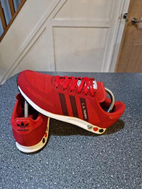 ADIDAS LA TRAINER OG in Hi Res Red Blue adidas Originals retro runner suede 65.00 PicClick UK