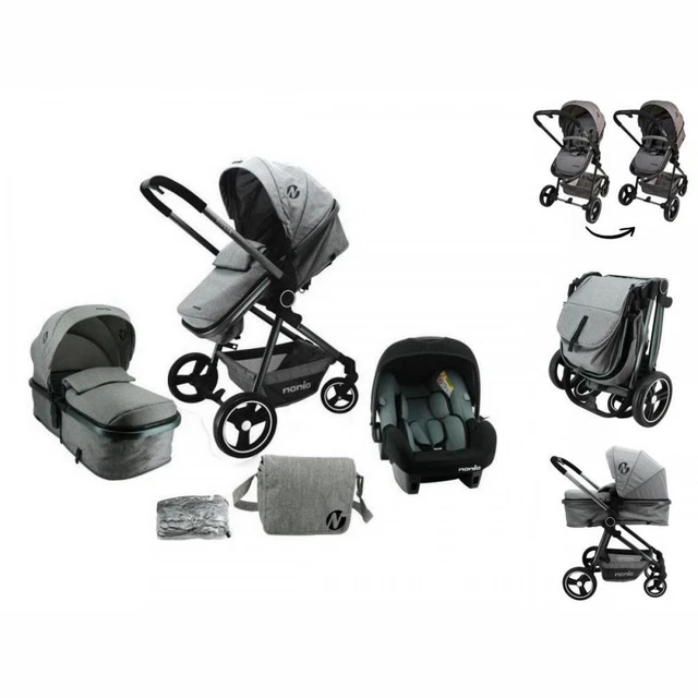 Kinderwagen Nania Grau Trio