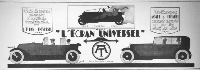 Publicite De Presse 1925 Ansart & Teisseire Carrosserie Automobile Torpédo